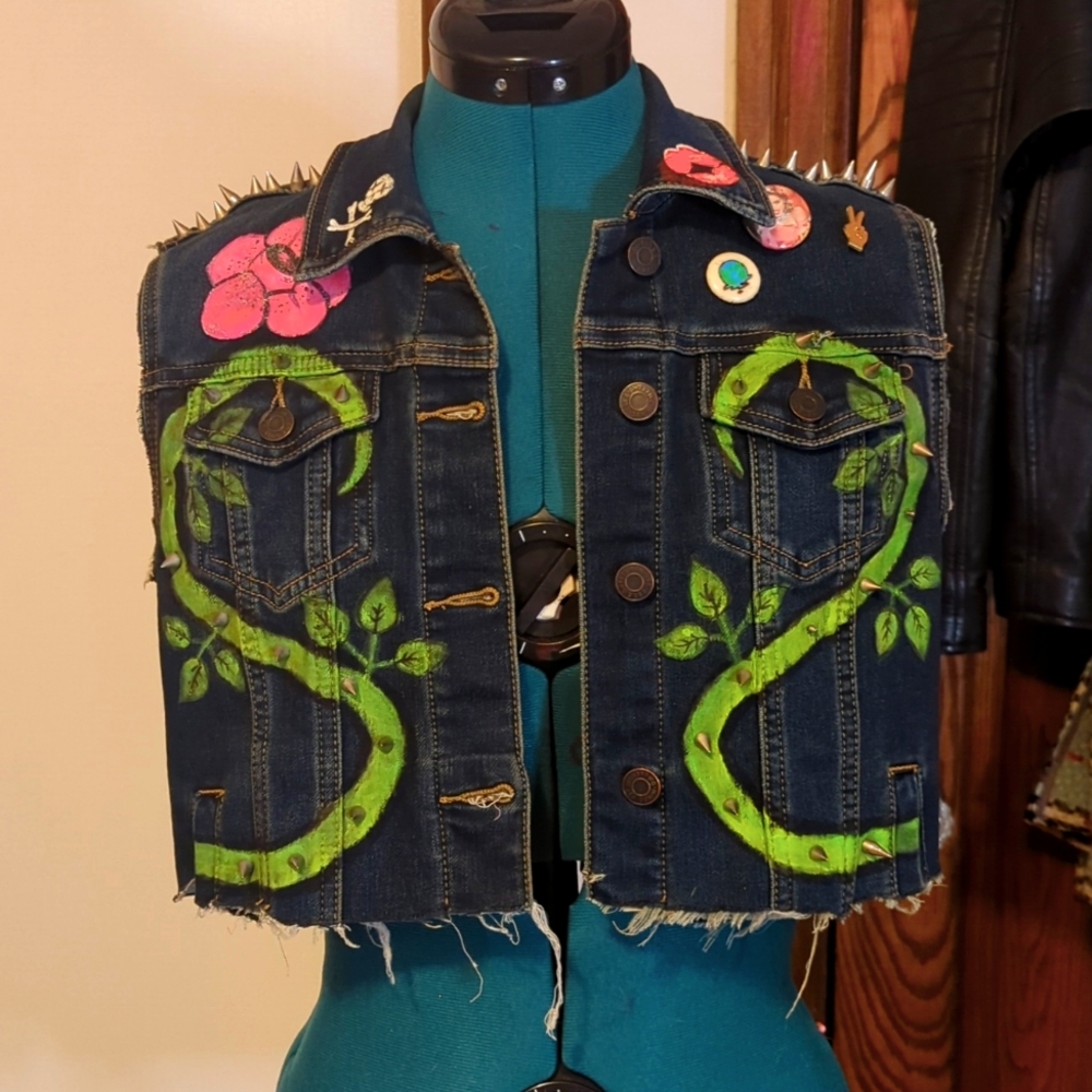 OOAK Poison Ivy Punk Vest